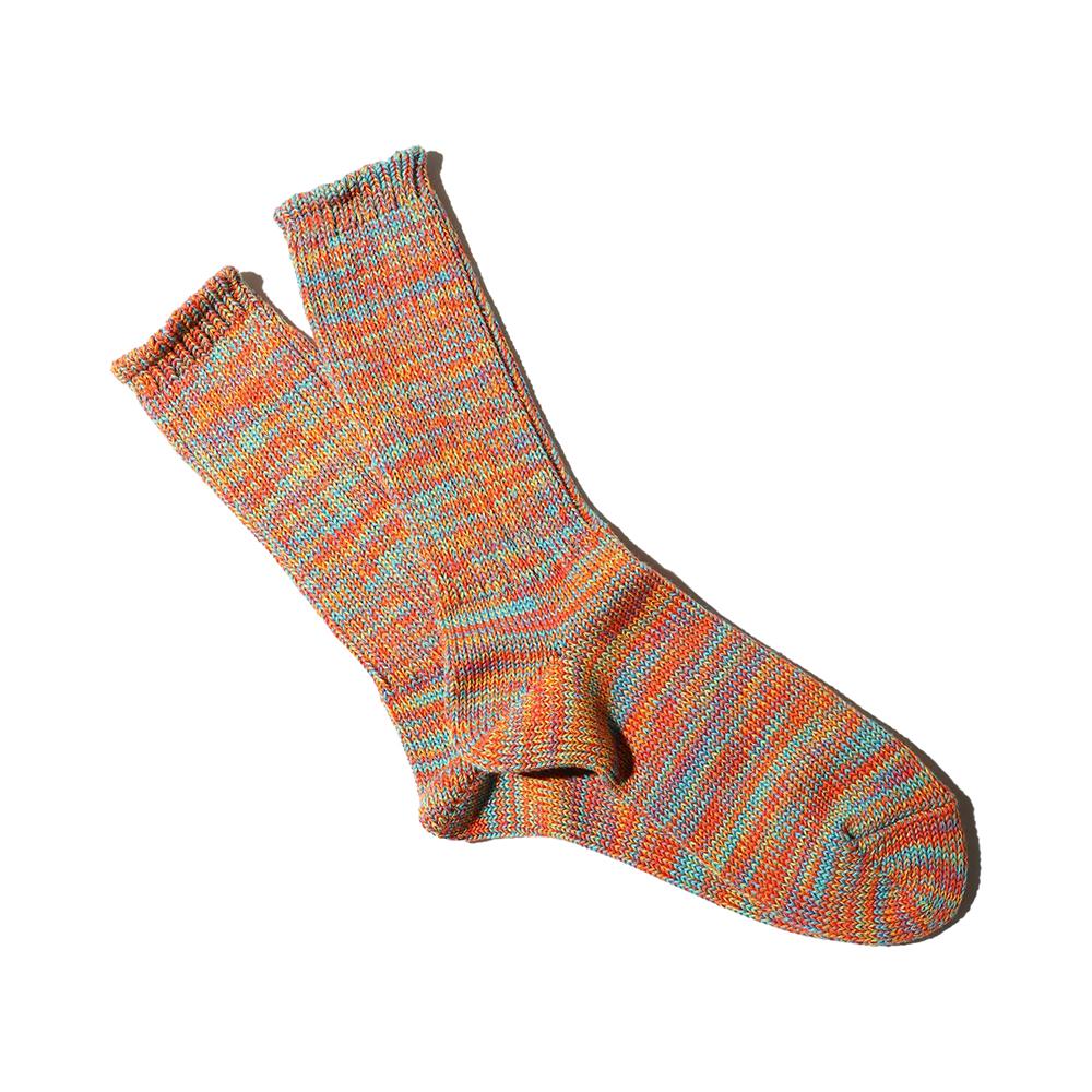 ANONYMOUS ISM - 5 Colour Mix Socks - Orange/ Blue