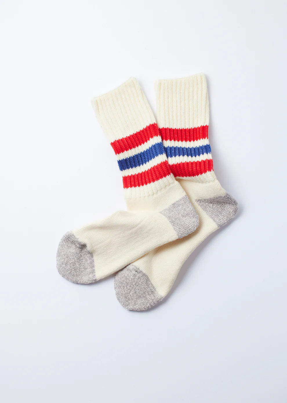 ROTOTO - Coarse Rib Sock - Chilli Red/ Blue