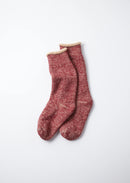 ROTOTO - Double Face Thick Socks - Dark Red/ Brown