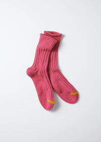 ROTOTO - Chunky Rib Socks - Dark Pink
