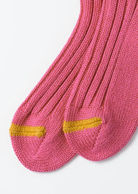 ROTOTO - Chunky Rib Socks - Dark Pink