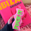 WAVEY CASA - FUCK IT Candle - Pink & Green