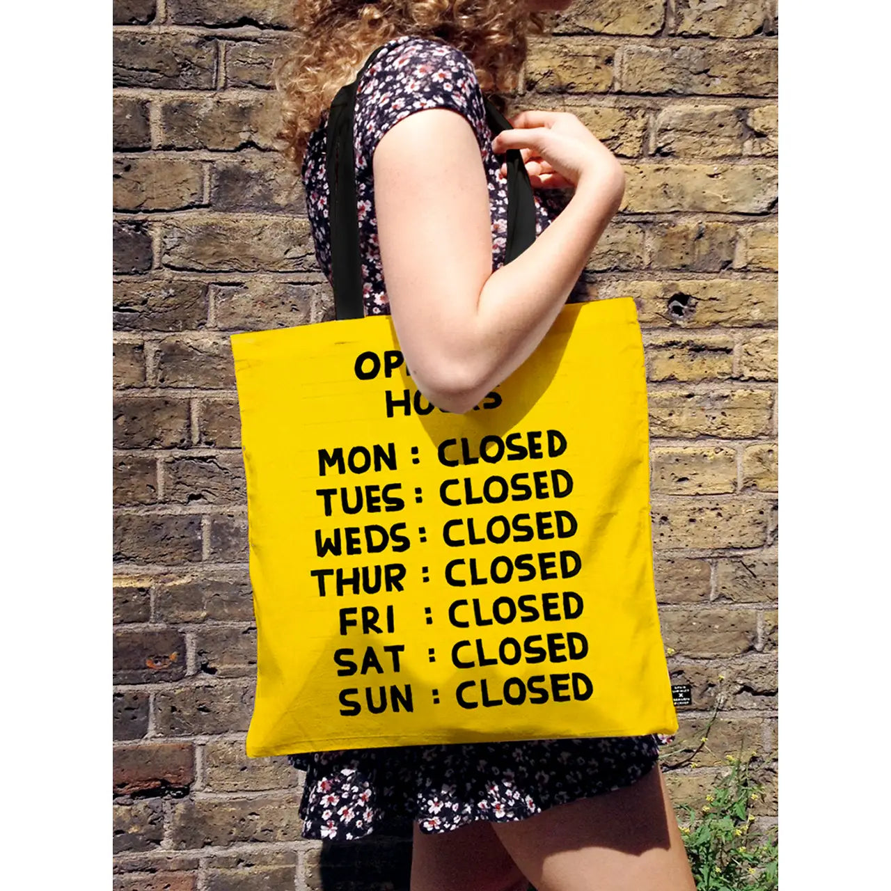 David Shrigley - 'Opening Hours' Tote Bag
