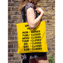 David Shrigley - 'Opening Hours' Tote Bag