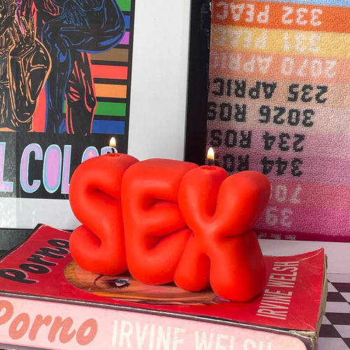 WAVEY CASA - SEX Candle - Throbbing Red