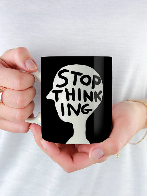 David Shrigley - 'Stop Thinking' Mug