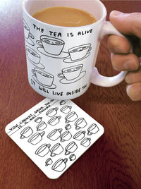 David Shrigley - 'Too Much Tea' Coaster