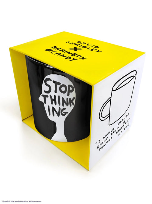 David Shrigley - 'Stop Thinking' Mug