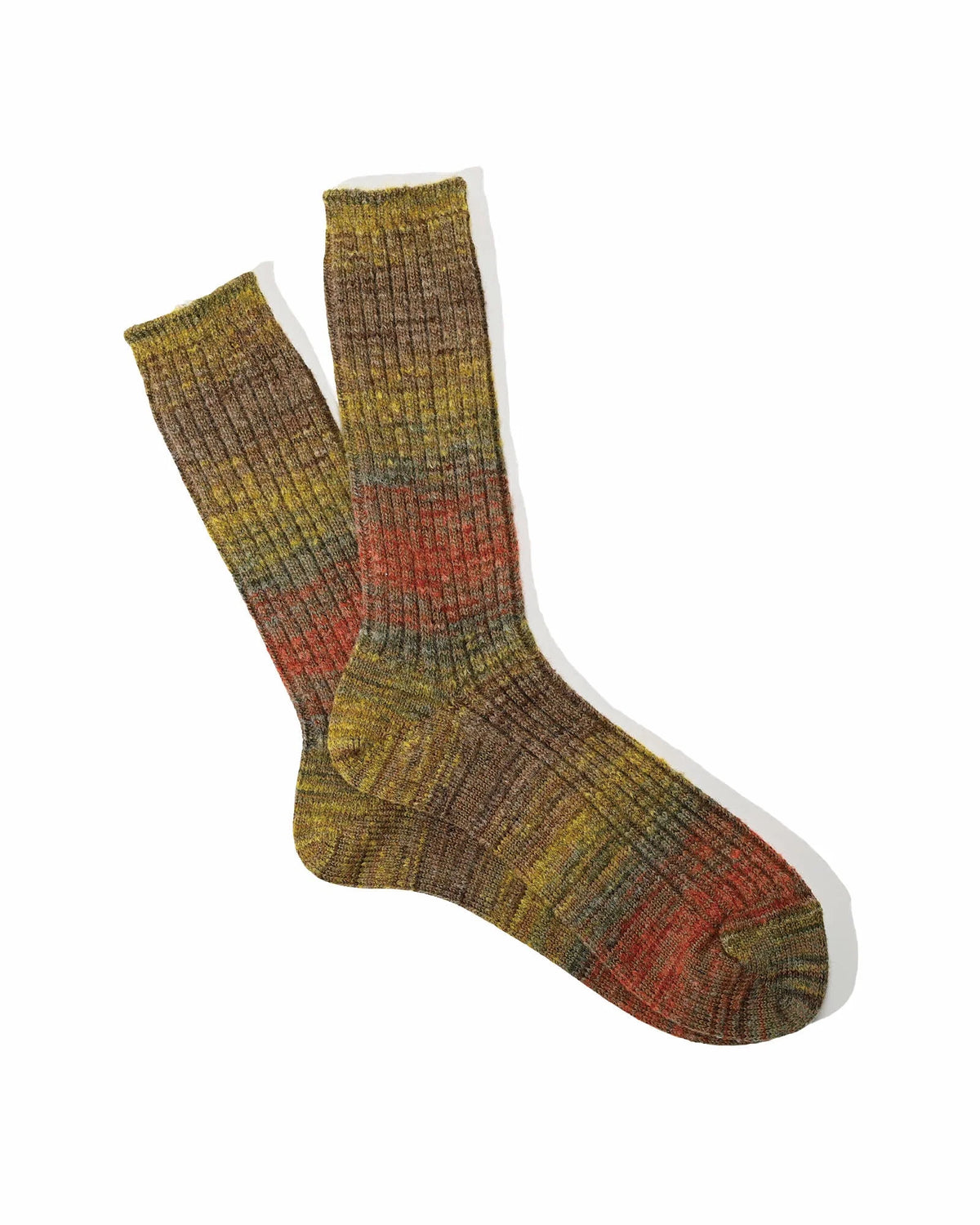 ANONYMOUS ISM - Splash Pattern Socks - Brown