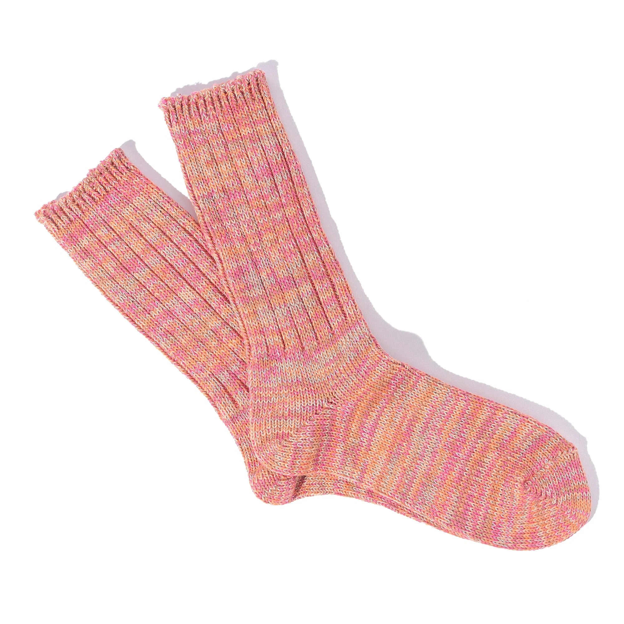ANONYMOUS ISM - 5 Colour Mix Socks - Orange/ Pink