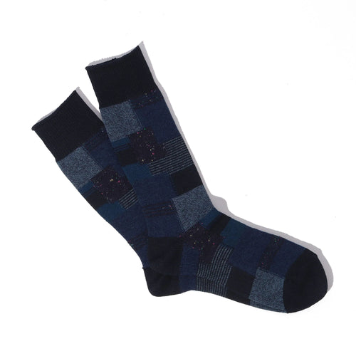 ANONYMOUS ISM - Patchwork Socks - Blue
