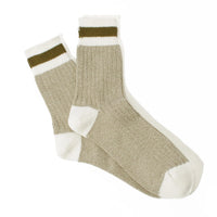 ANONYMOUS ISM - Tuck Cuff Stripe Socks - Army