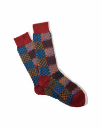 ANONYMOUS ISM - Napping Checker Socks - Wine