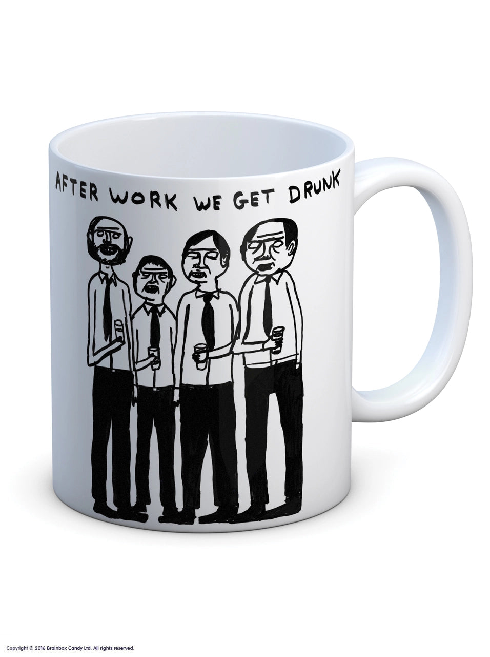 David Shrigley - 'After Work We Get Drunk' Mug