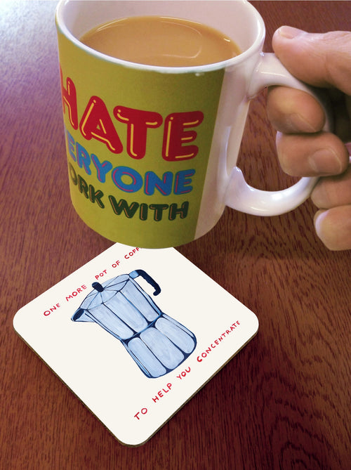 David Shrigley - 'One More Coffee ' Coaster