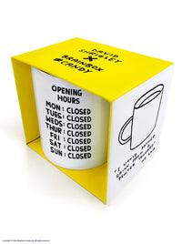 David Shrigley - 'Opening Hours' Mug