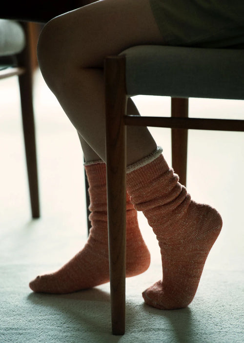 ROTOTO - Double Face Thick Socks - Light Pink