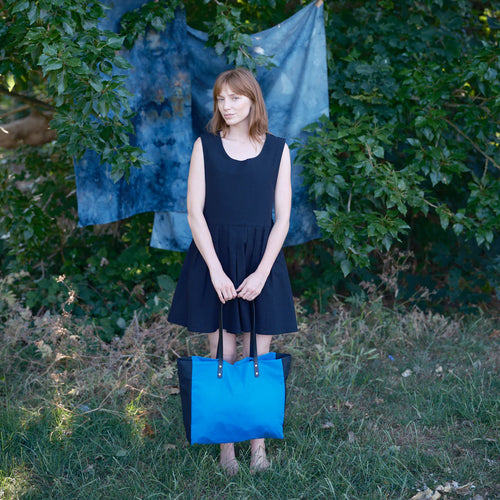 Kate Sheridan - Midi Tote - Imperial Blue/ Black