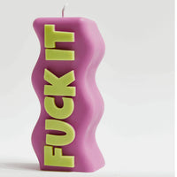 WAVEY CASA - FUCK IT Candle - Purple & Green
