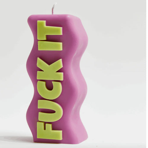 WAVEY CASA - FUCK IT Candle - Purple & Green