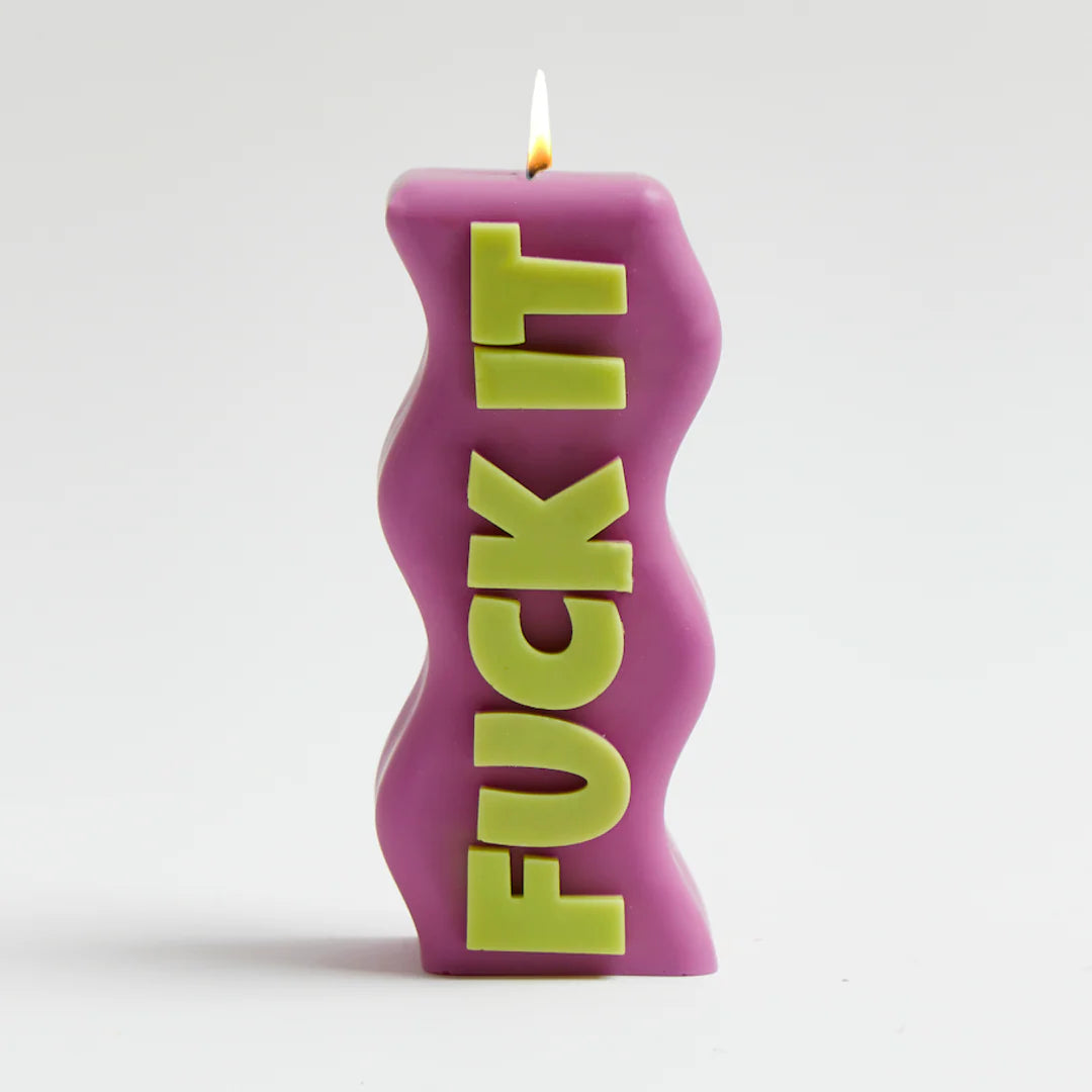 WAVEY CASA - FUCK IT Candle - Purple & Green