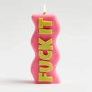 WAVEY CASA - FUCK IT Candle - Pink & Green