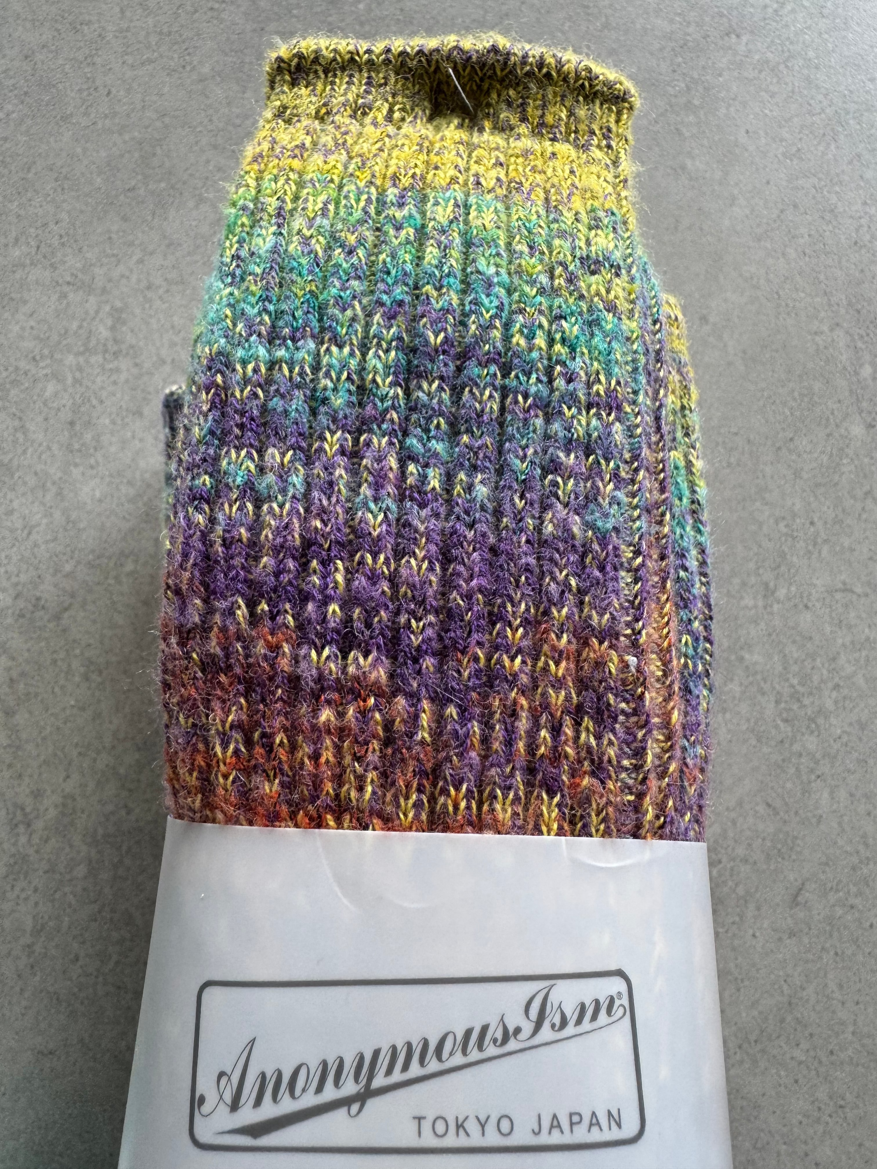 ANONYMOUS ISM - Splash Pattern Socks - Purple