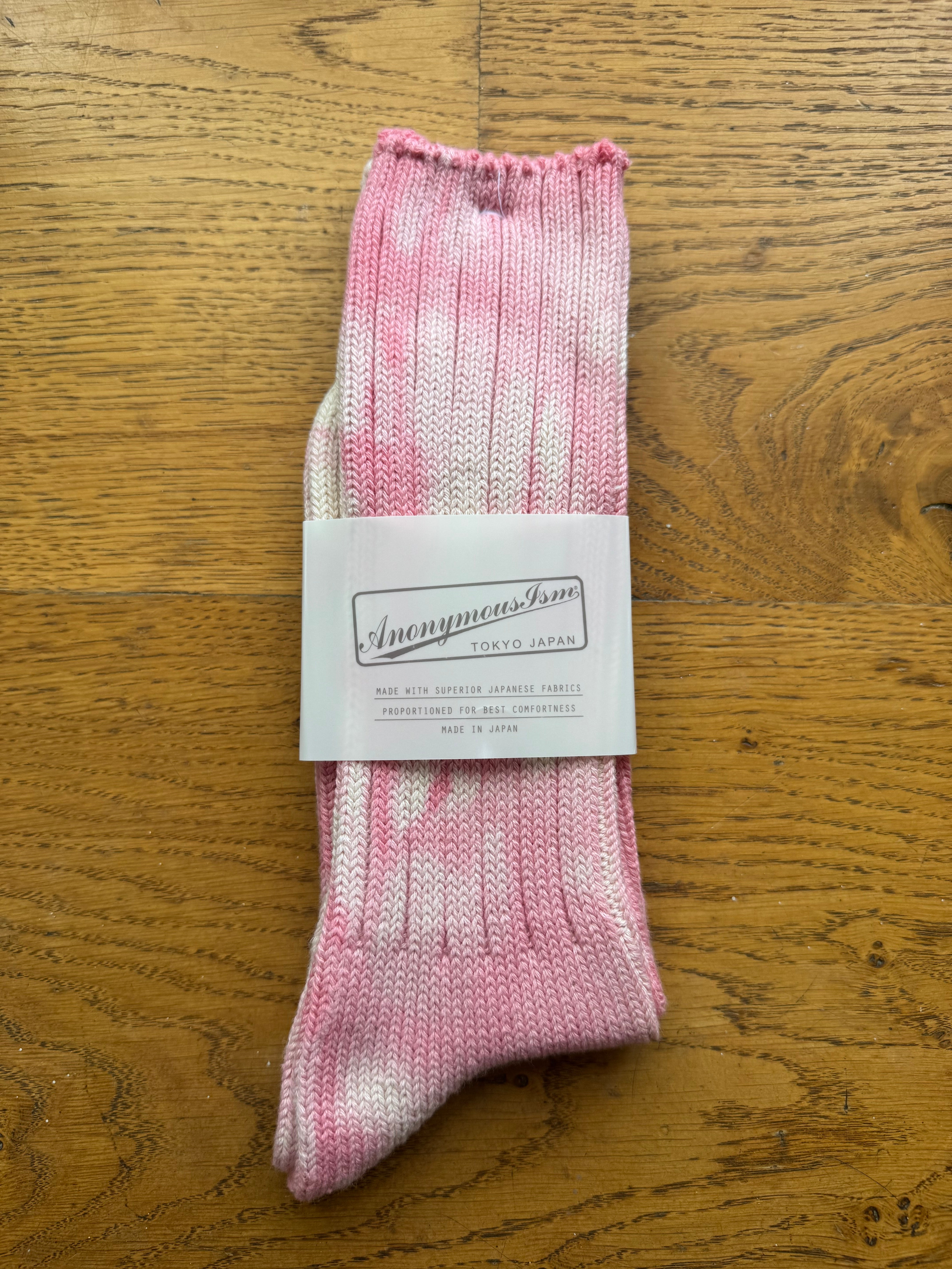ANONYMOUS ISM - Uneven Dyed Socks - Pink