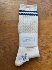 OC 2 Pique Rib Socks - Navy Stripe