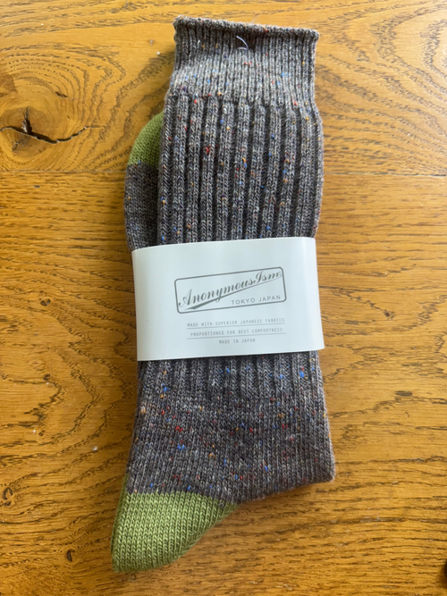 ANONYMOUS ISM - Tweed New Socks - Marl Grey