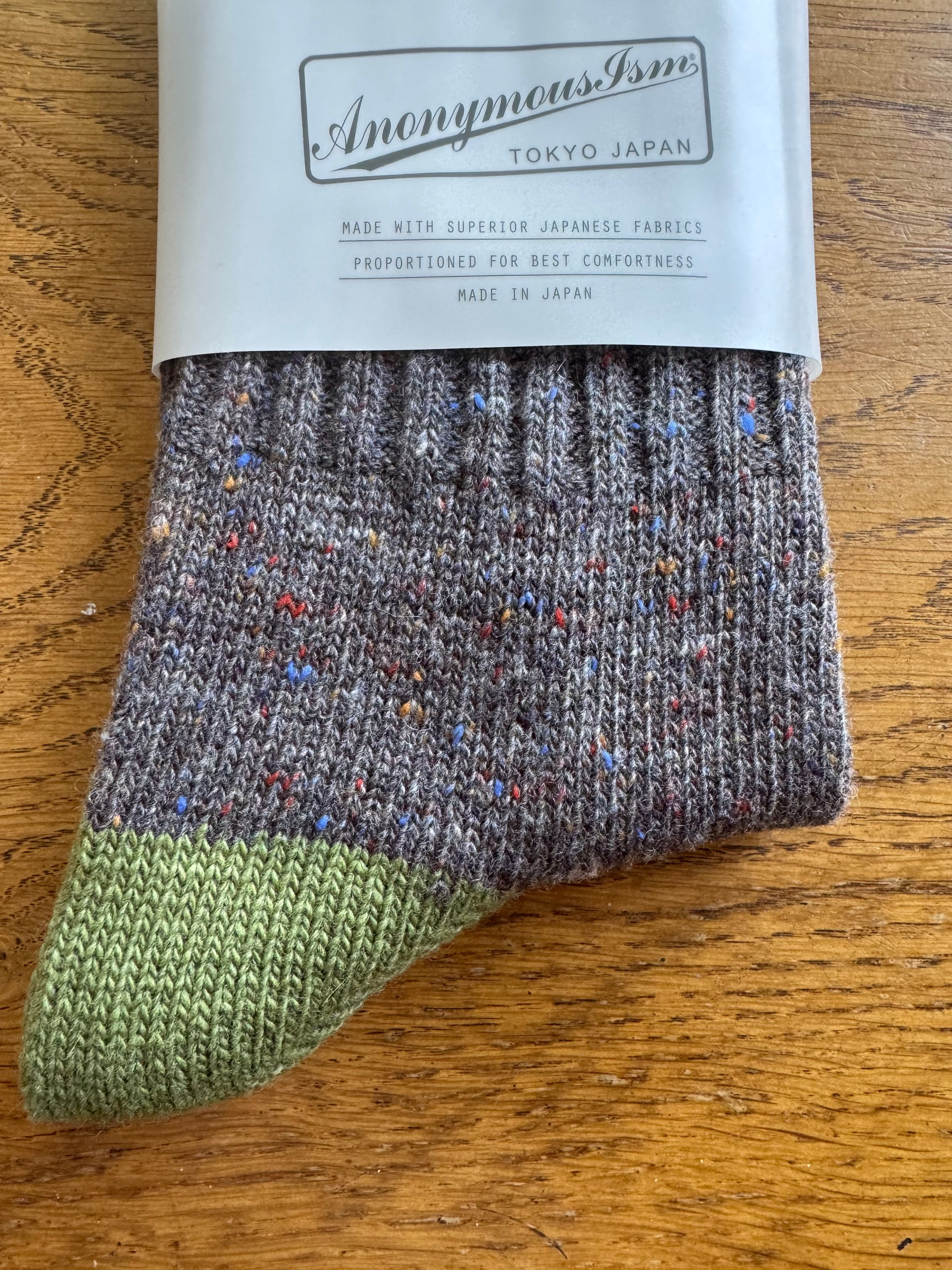 ANONYMOUS ISM - Tweed New Socks - Marl Grey