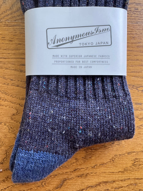 ANONYMOUS ISM - Tweed New Socks - Navy