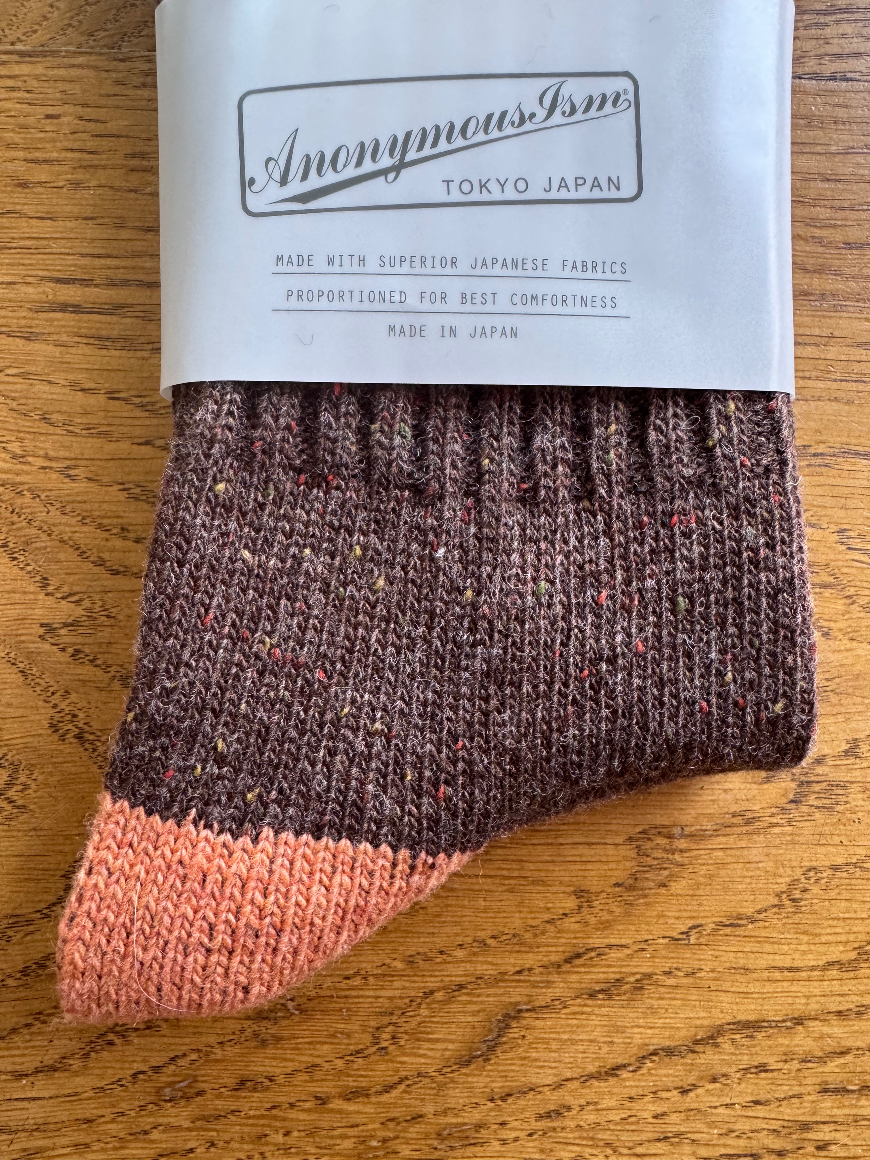 ANONYMOUS ISM - Tweed New Socks - Brown