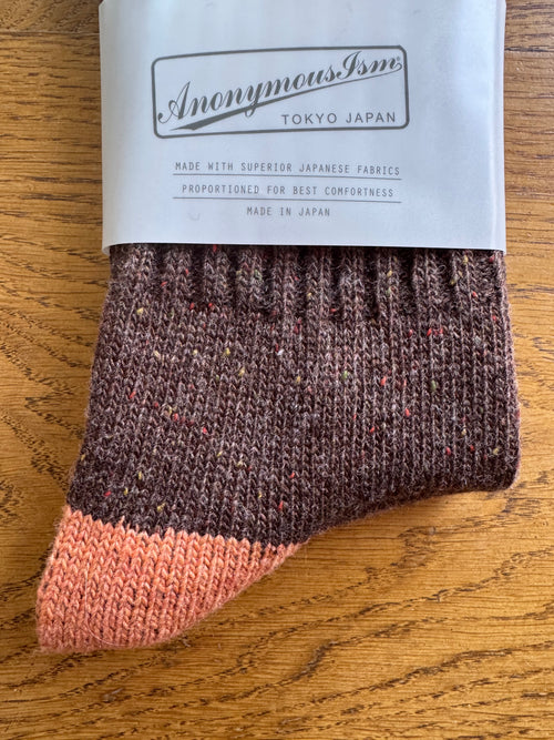 ANONYMOUS ISM - Tweed New Socks - Brown