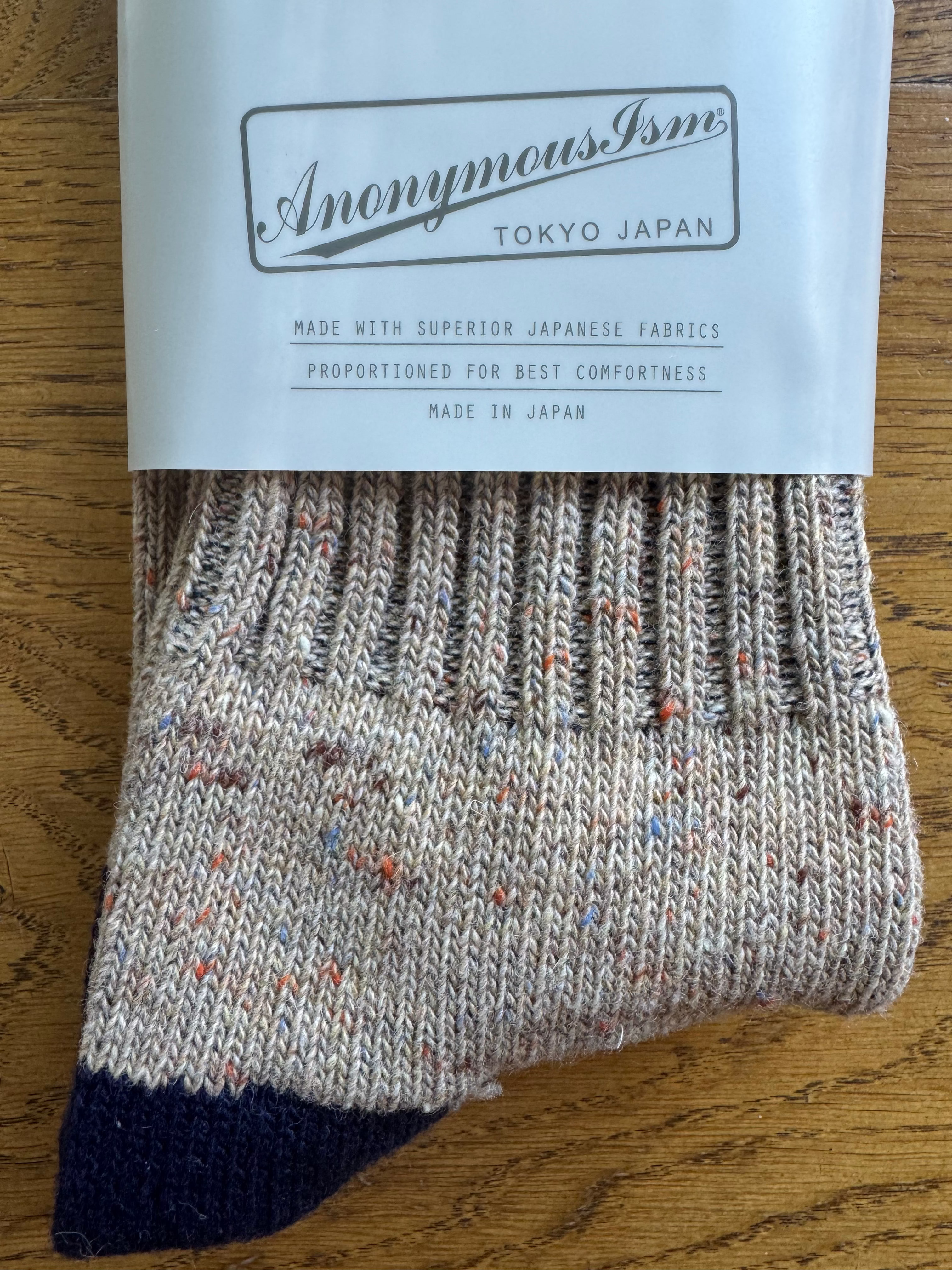 ANONYMOUS ISM - Tweed New Socks - Beige