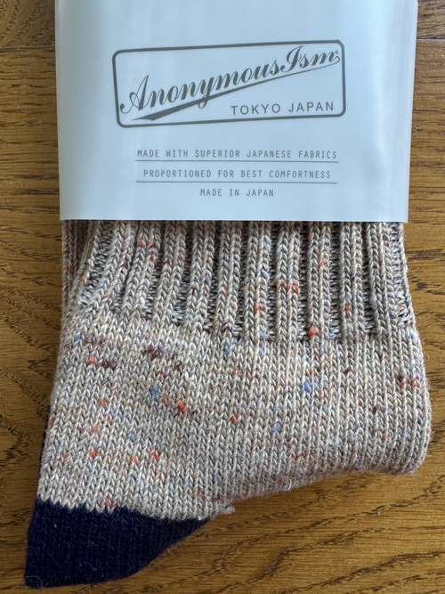 ANONYMOUS ISM - Tweed New Socks - Beige