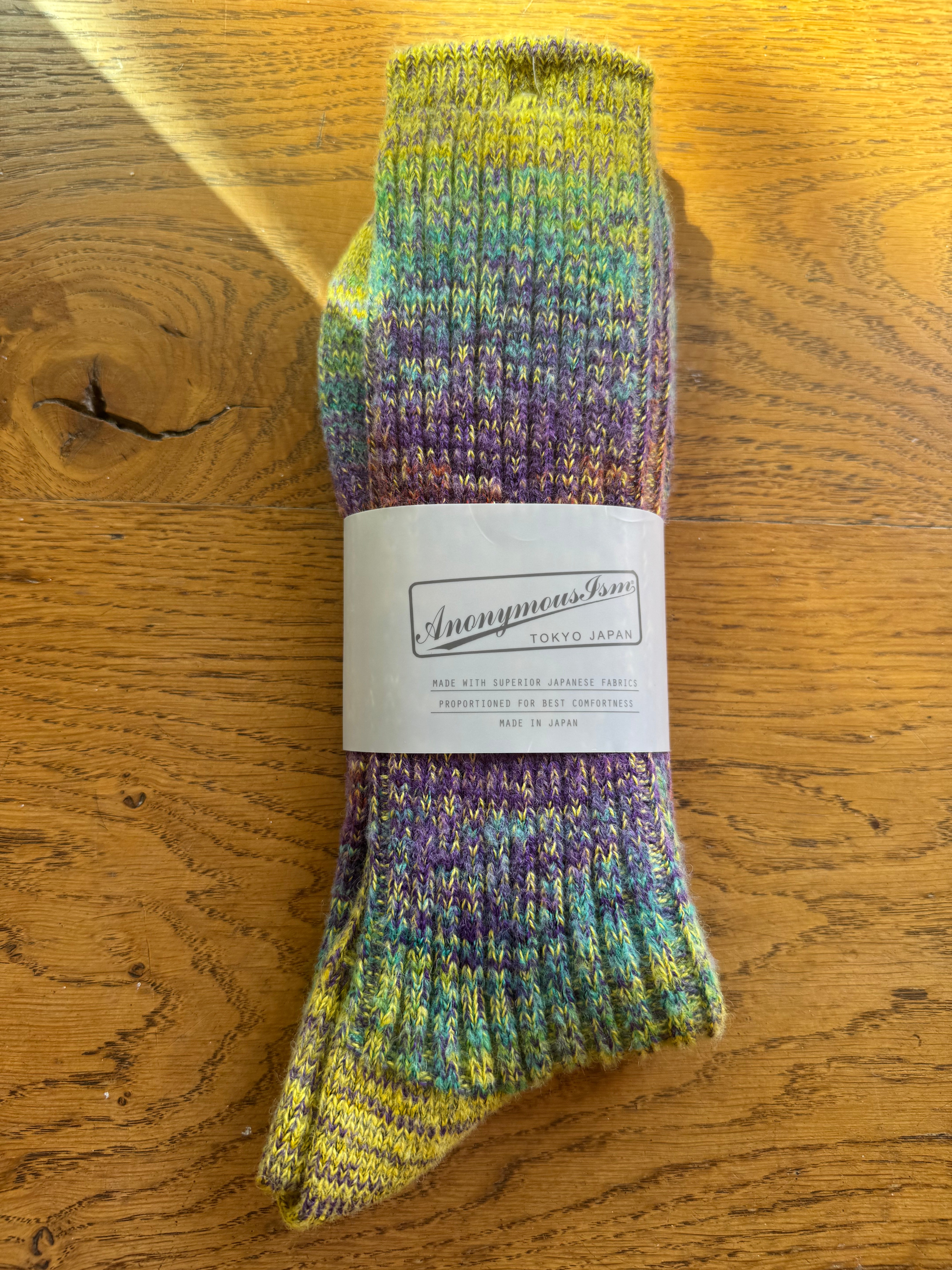 ANONYMOUS ISM - Splash Pattern Socks - Purple