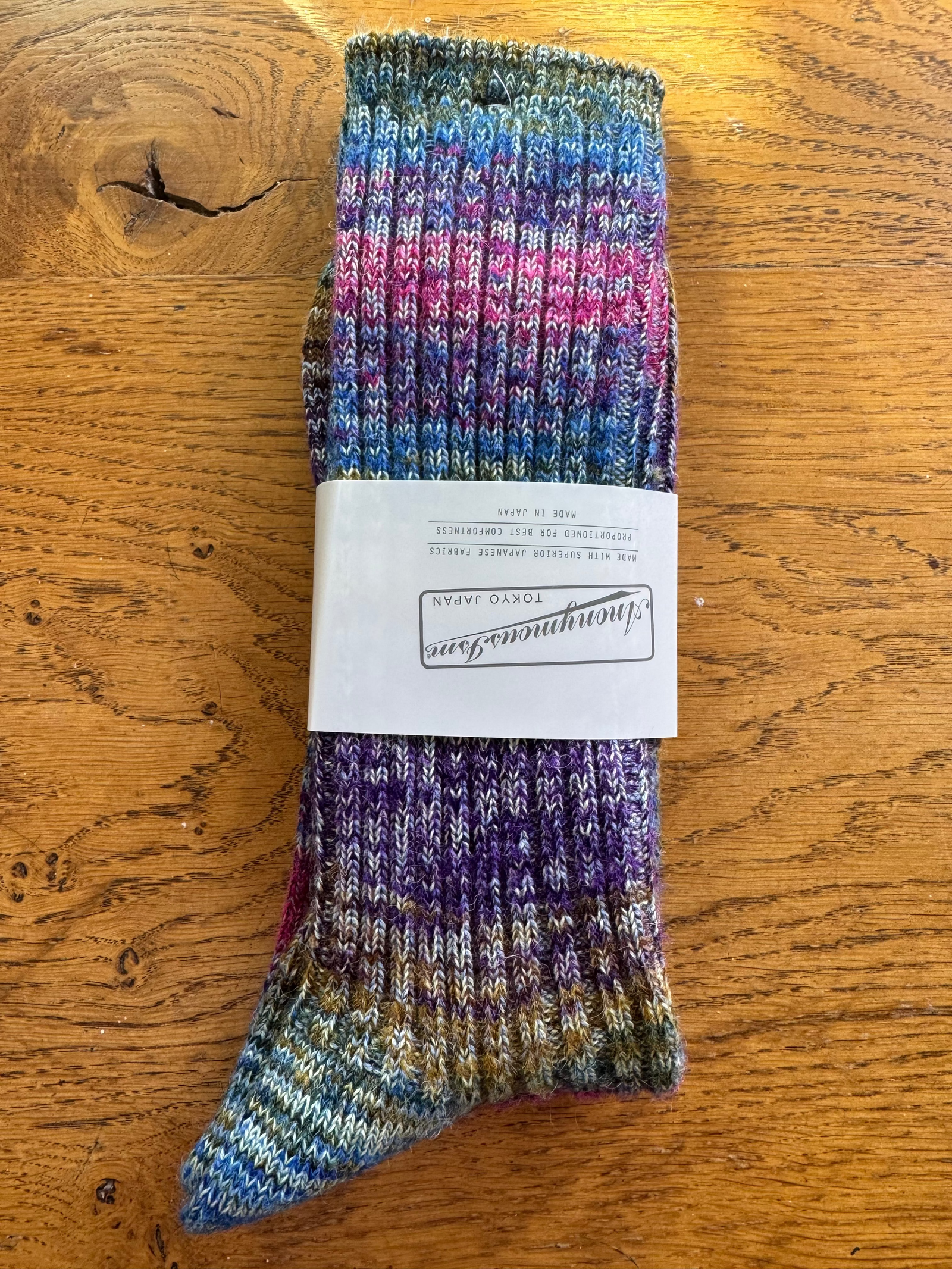 ANONYMOUS ISM - Splash Pattern Socks - Blue