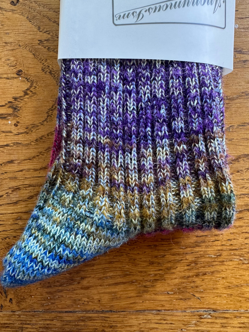 ANONYMOUS ISM - Splash Pattern Socks - Blue