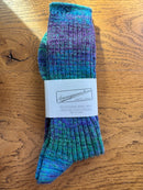 ANONYMOUS ISM - Splash Pattern Socks - Blue