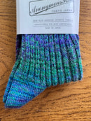 ANONYMOUS ISM - Splash Pattern Socks - Blue