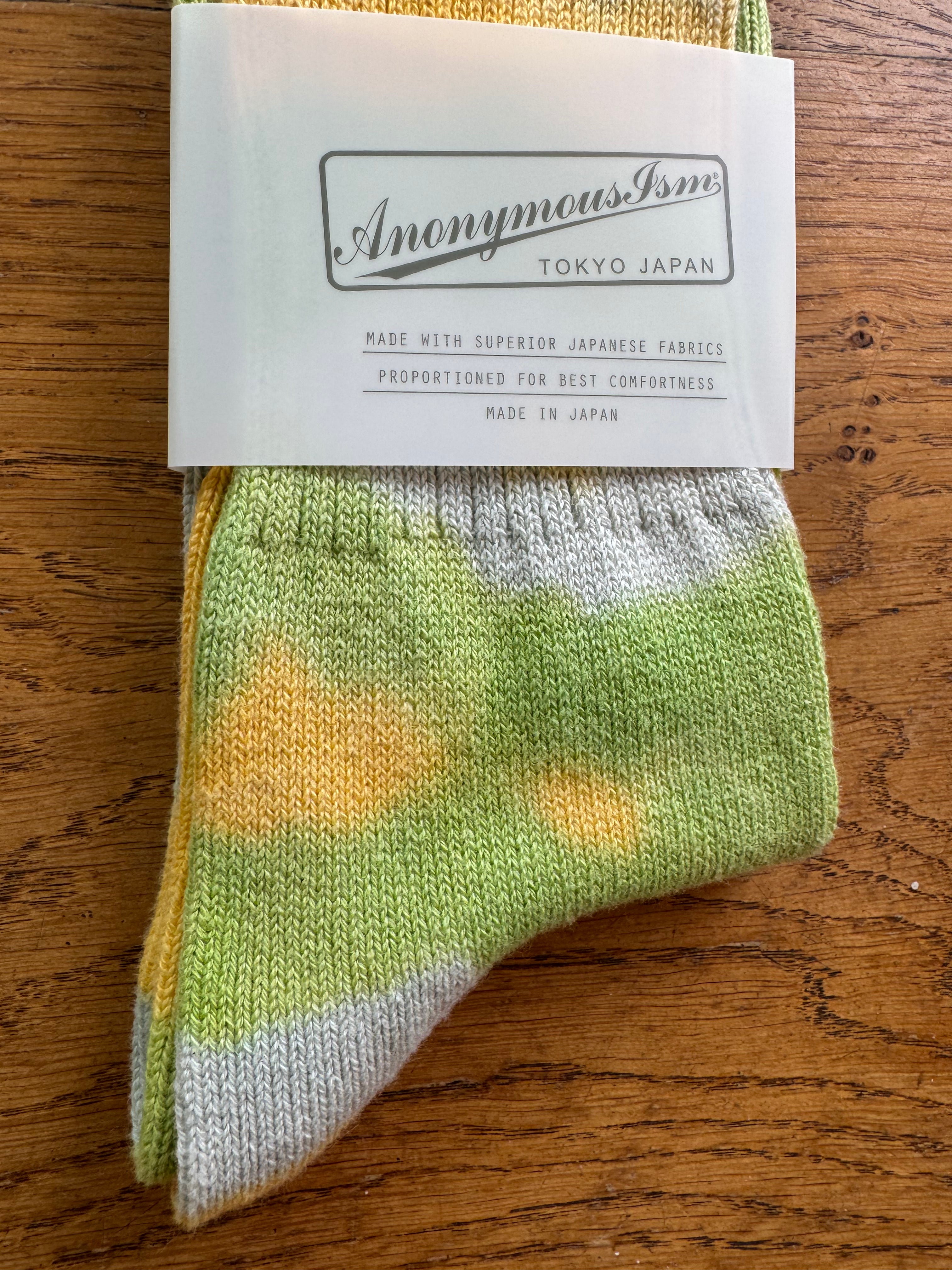 ANONYMOUS ISM - Tie Dye Socks - Yellow