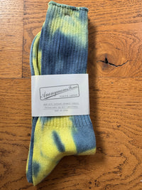 ANONYMOUS ISM - Tie Dye Socks - Blue/ Yellow