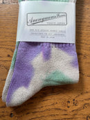 ANONYMOUS ISM - Tie Dye Socks - Mint/ Purple