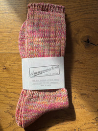 ANONYMOUS ISM - 5 Colour Mix Socks - Orange/ Pink