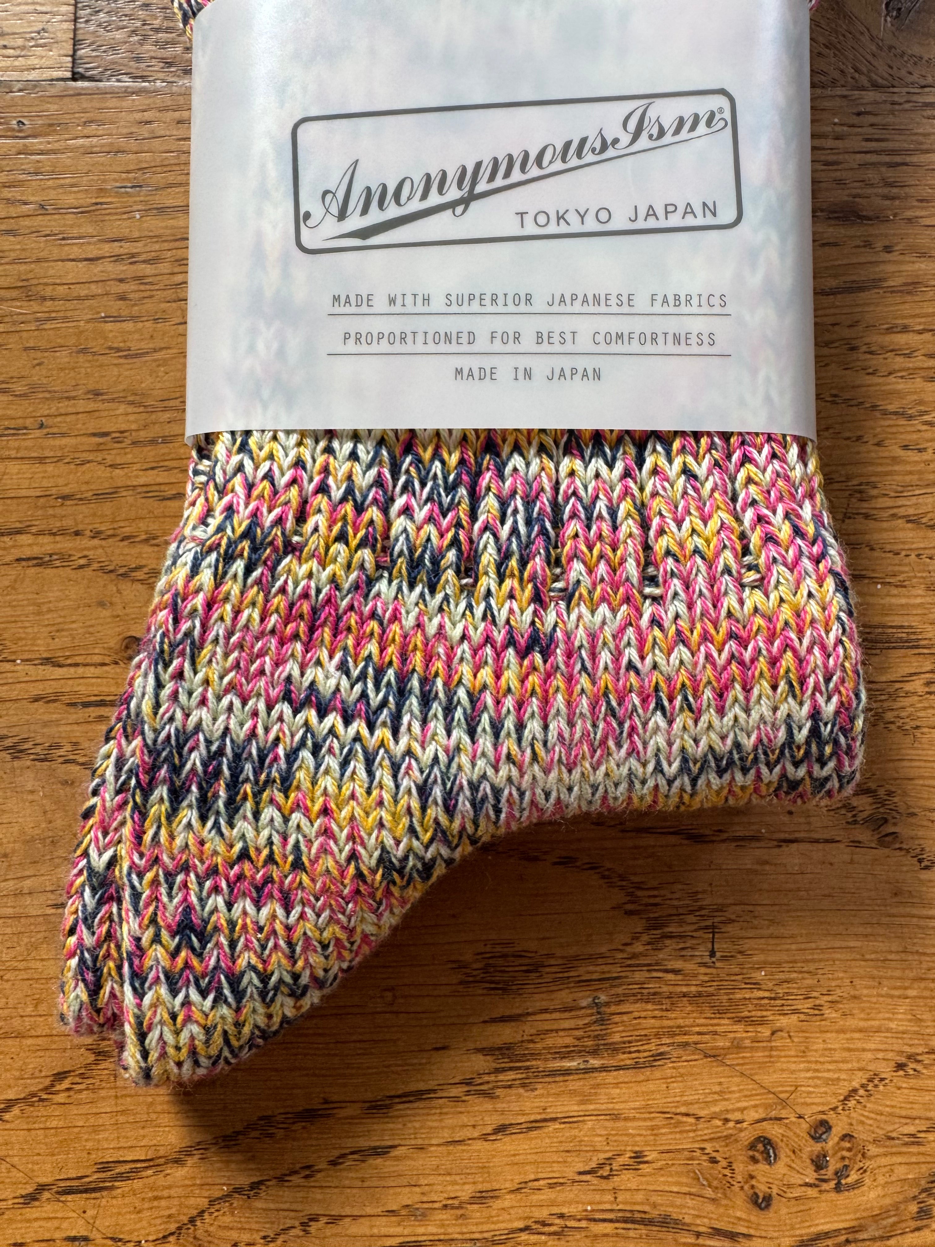 ANONYMOUS ISM - 5 Colour Mix Socks - Yellow/ Black
