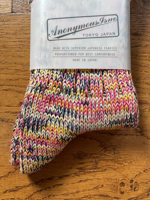 ANONYMOUS ISM - 5 Colour Mix Socks - Yellow/ Black