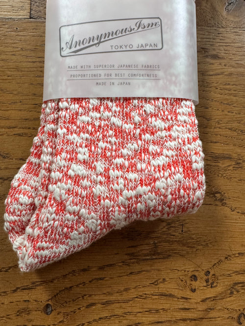 ANONYMOUS ISM - Light Slub Socks - Orange