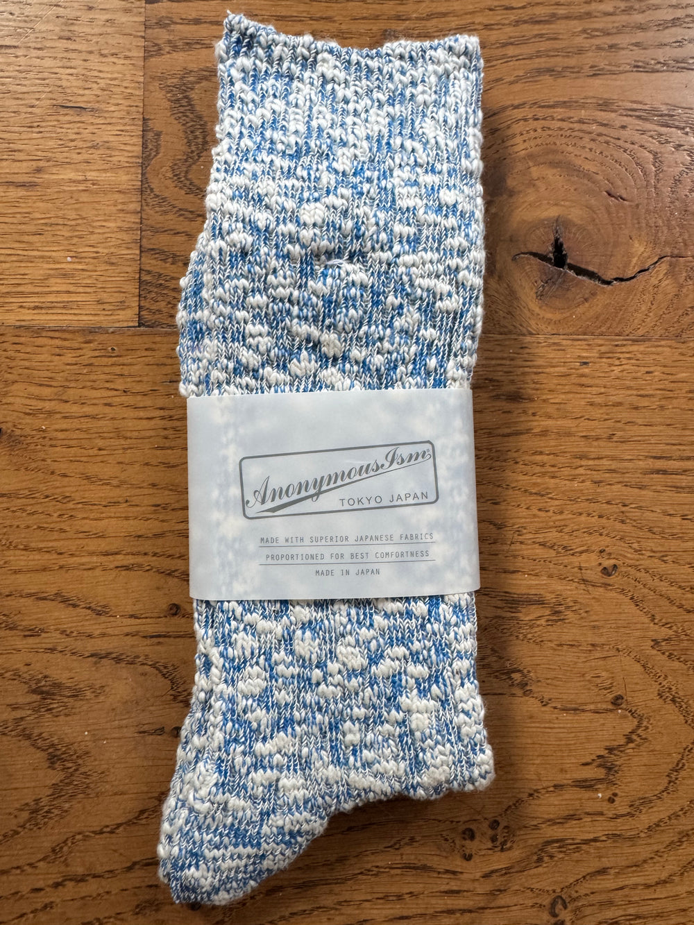 ANONYMOUS ISM - Light Slub Socks - Blue