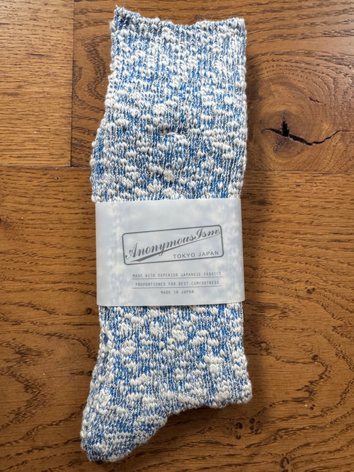 ANONYMOUS ISM - Light Slub Socks - Blue